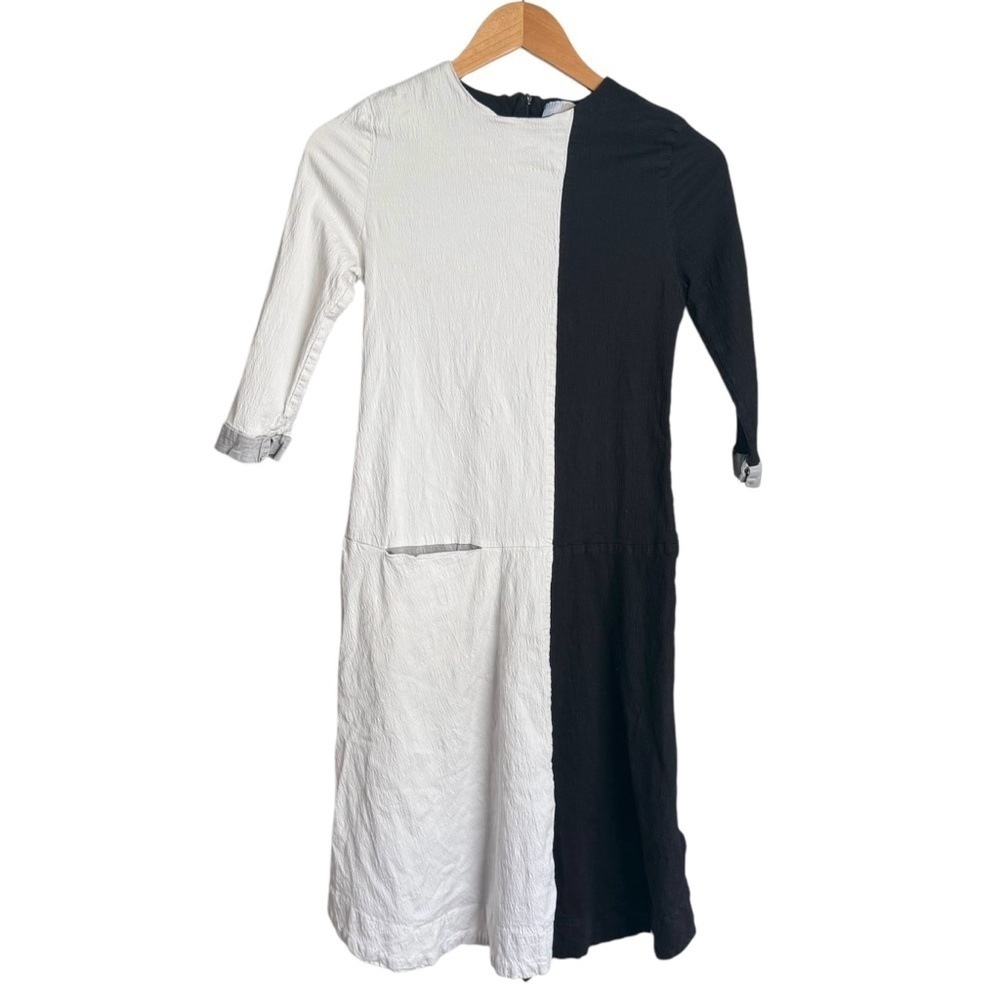 Hadas by Kidichic Girls Black White Knee Length Fancy 3/4 Sleeve Dress Size 18